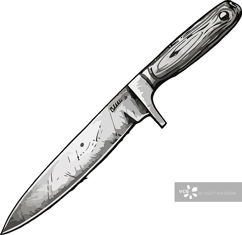 白色背景上的锋利钢刀图片素材