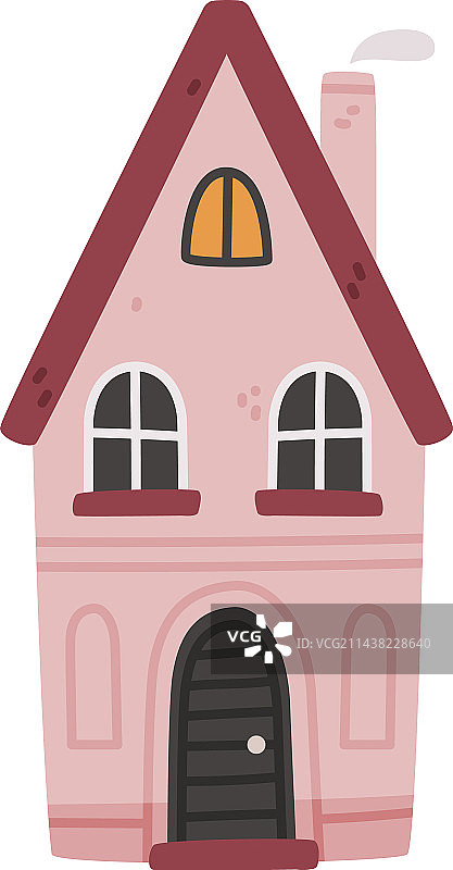 带屋顶和窗户的小房子：温馨舒适图片素材