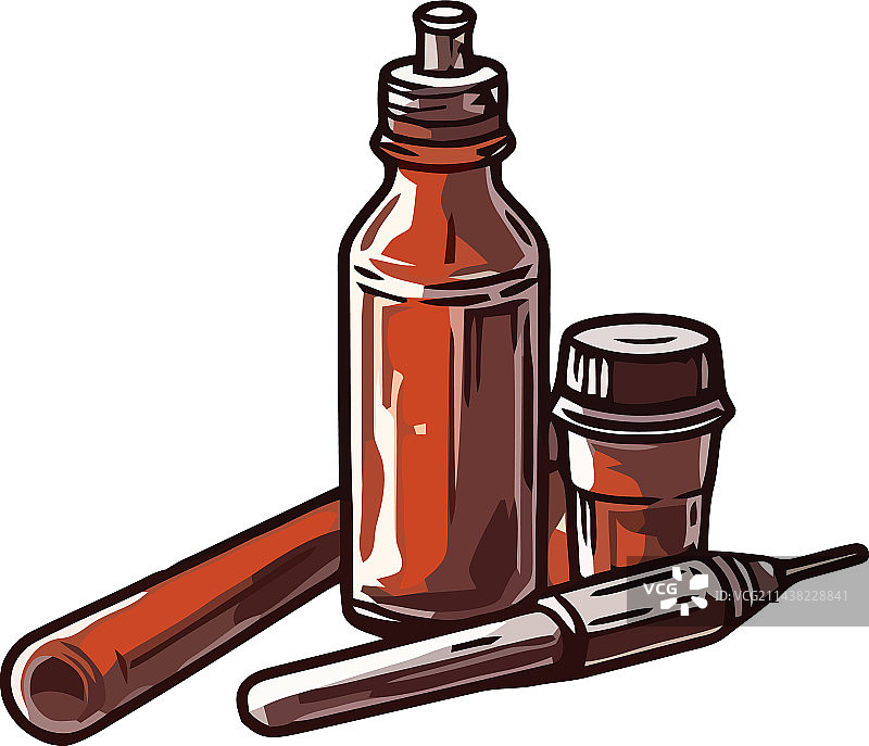 医疗保健药瓶和药剂瓶图片素材