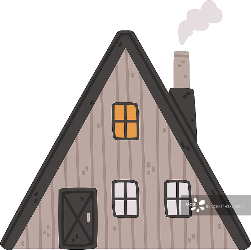 带屋顶和窗户的小房子：温馨舒适图片素材