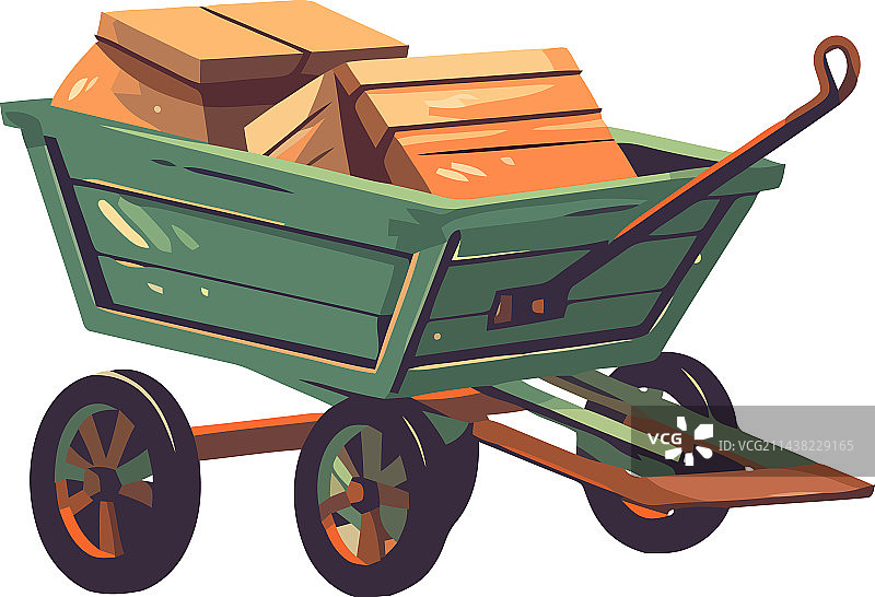 购物车运送收获的农产品图片素材