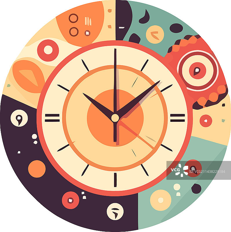 象征商业成功的现代时钟设计图片素材