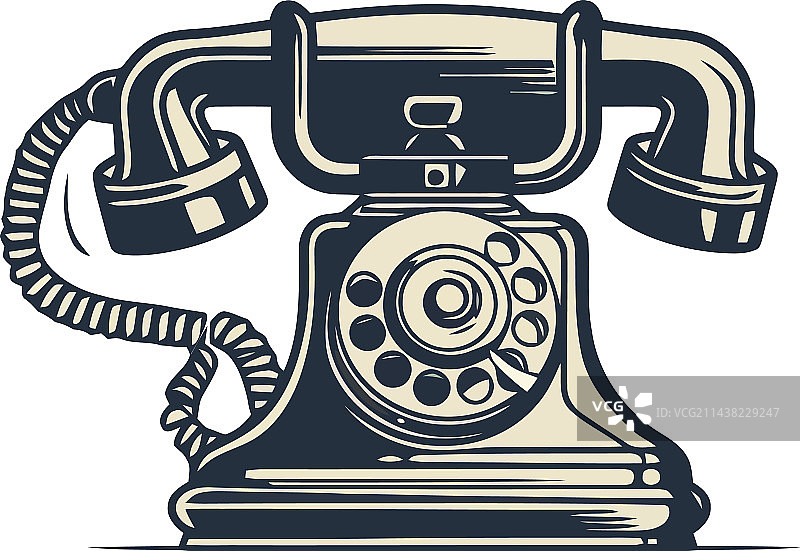 复古转盘电话，怀旧的象征图片素材