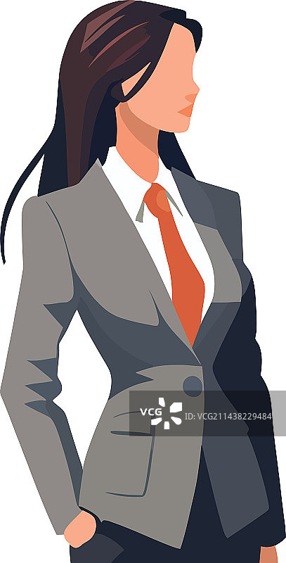 站立设计的成功女商人图片素材