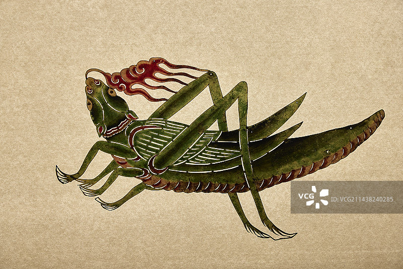 陕西省渭南市华州皮影博物馆馆藏文物，《山海经》神兽类图片素材