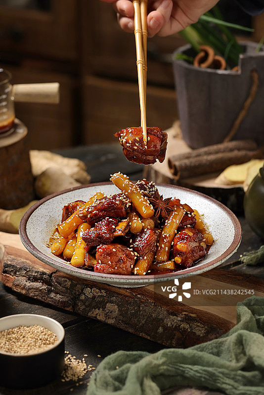 年糕烧排骨图片素材