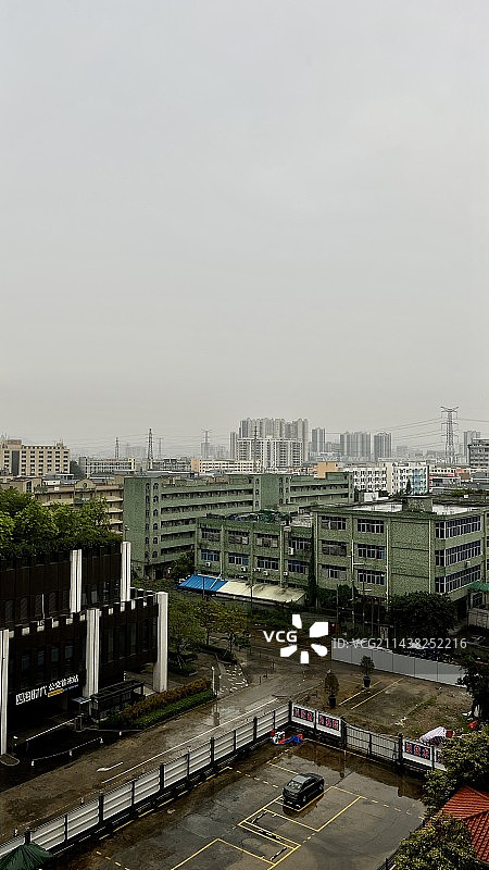 深圳宝安工业区俯拍图片素材