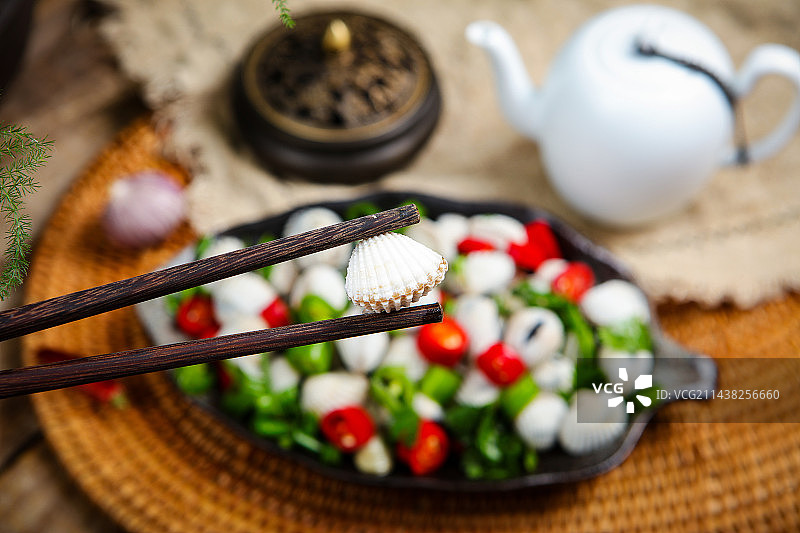 特色凉菜美食凉拌泥蚶血蛤图片素材