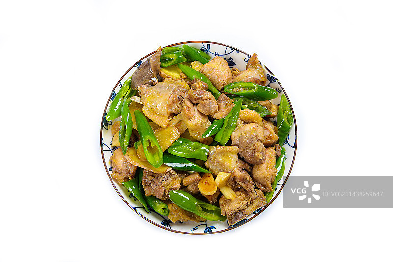 美味家常菜青辣椒炒鸡肉图片素材