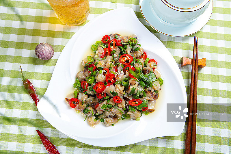 美味特色菜凉拌生腌醉螺肉图片素材