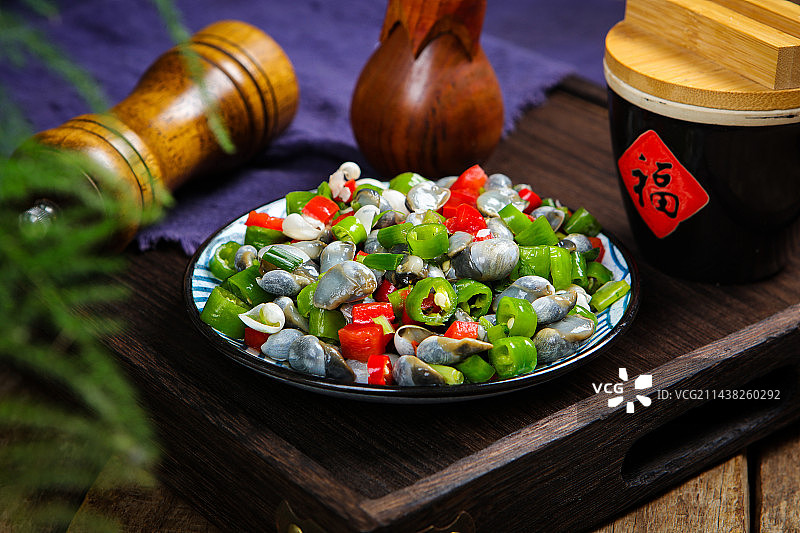 美味特色菜凉拌生腌泥螺图片素材