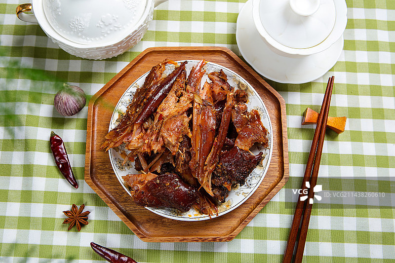 美味特色菜手撕兔肉图片素材