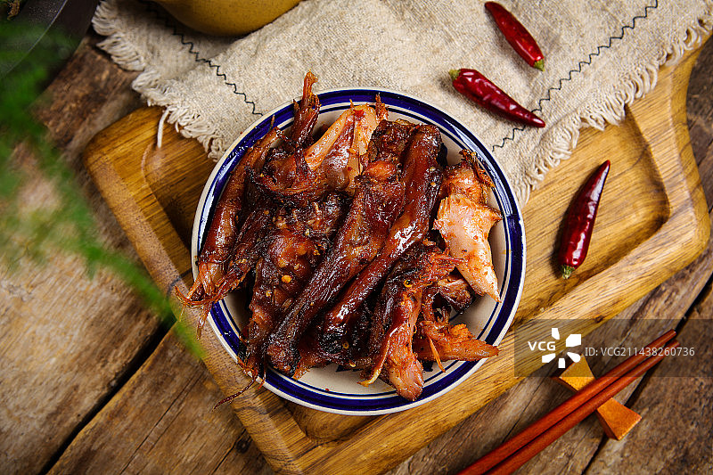 营养美味特色菜手撕兔肉图片素材