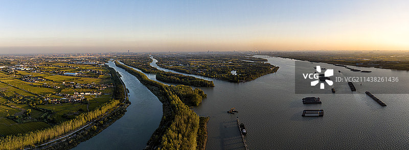 京杭运河扬州邵伯段图片素材