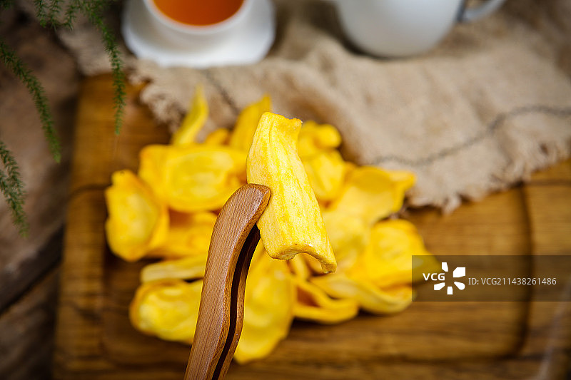 酥脆美味果蔬干菠萝蜜干图片素材