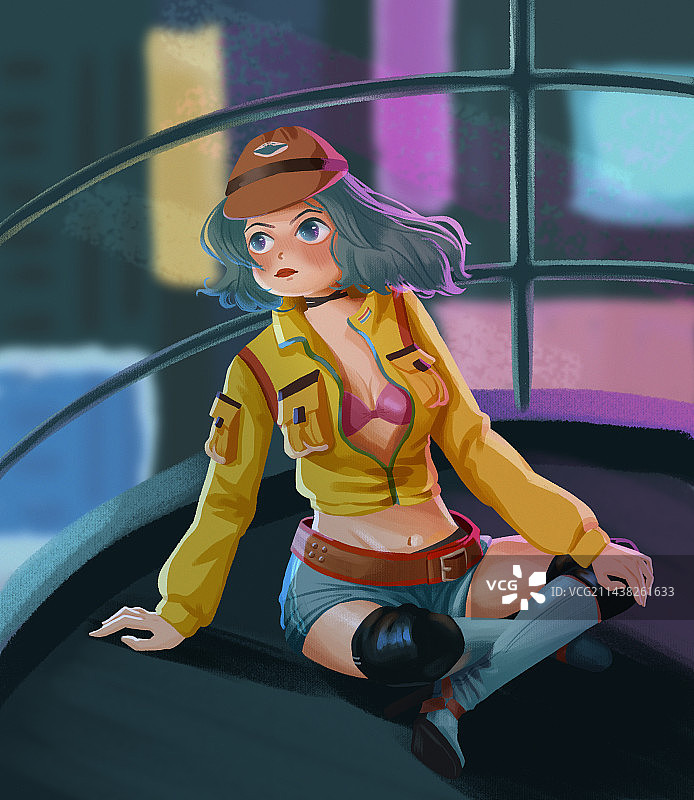 赛博小姐姐图片素材