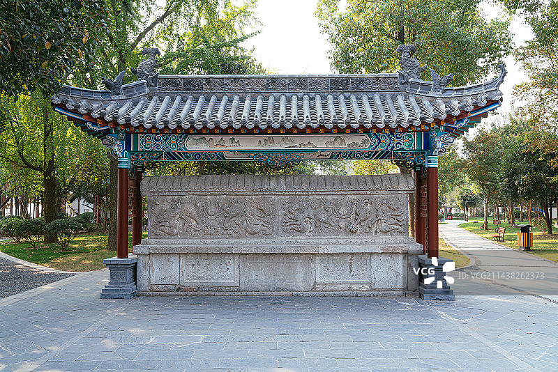 中国湖北省荆州市明代万寿园的万寿宝塔图片素材