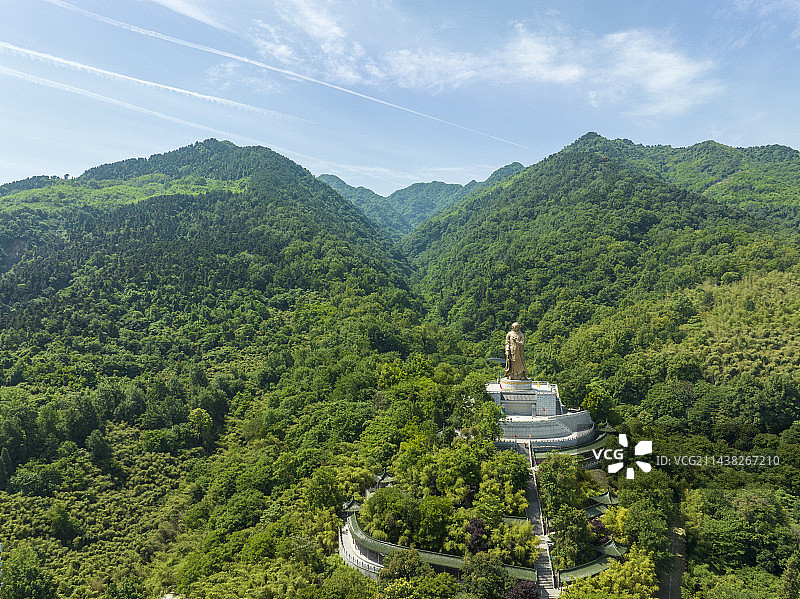 陕西省西安市周至县楼观台航拍图片图片素材