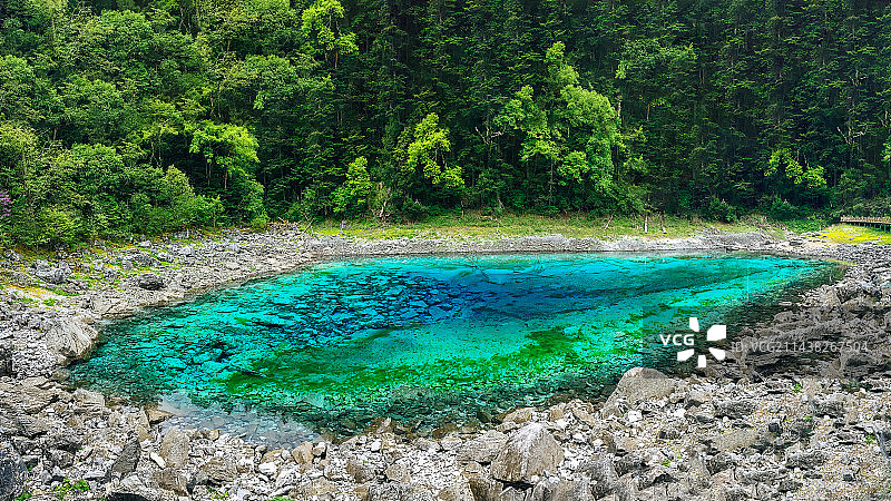 中国四川省阿坝九寨沟的火花海图片素材