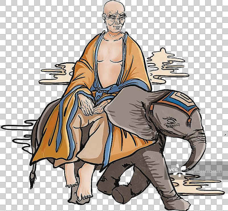 骑象罗汉图片素材