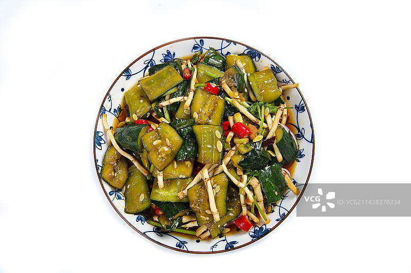 美味特色菜鱼腥草拌黄瓜图片素材