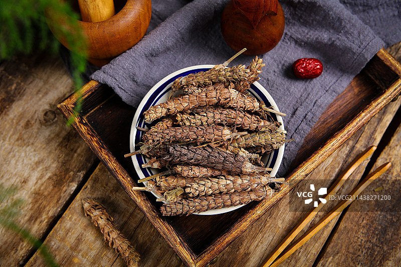 中医中草药材夏枯草图片素材