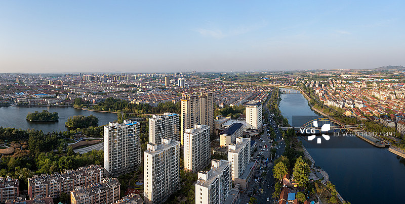 山东莱西市城市风光图片素材