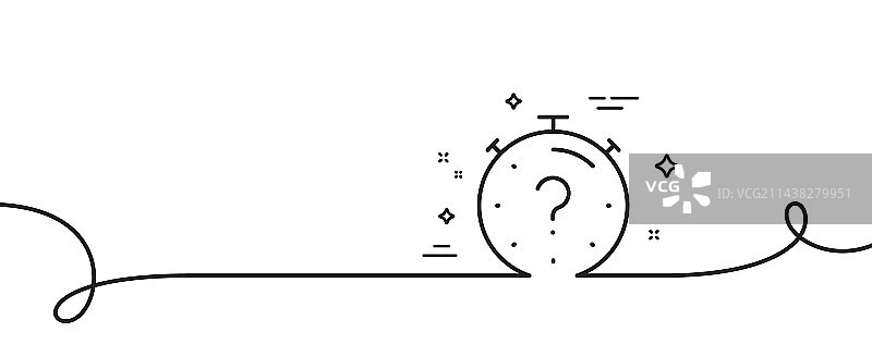 带问号的测验线性图标计时器图片素材