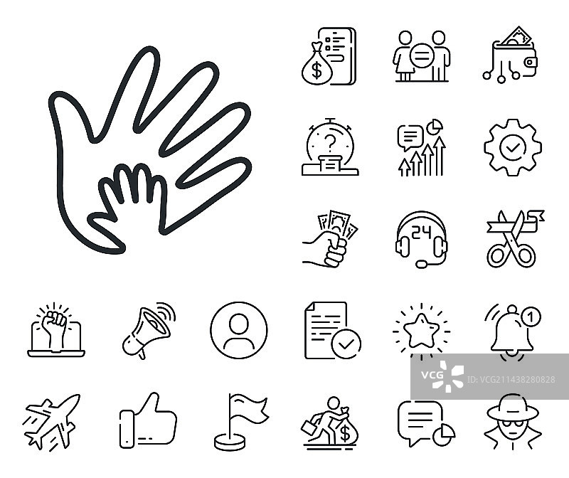 手绘线条图标：社会责任标志图片素材