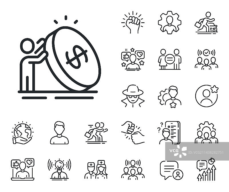 通货膨胀线性图标图片素材