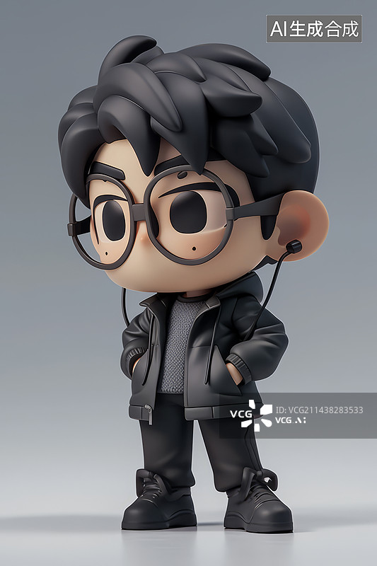 【AI数字艺术】3D三维模型时尚男孩图片素材