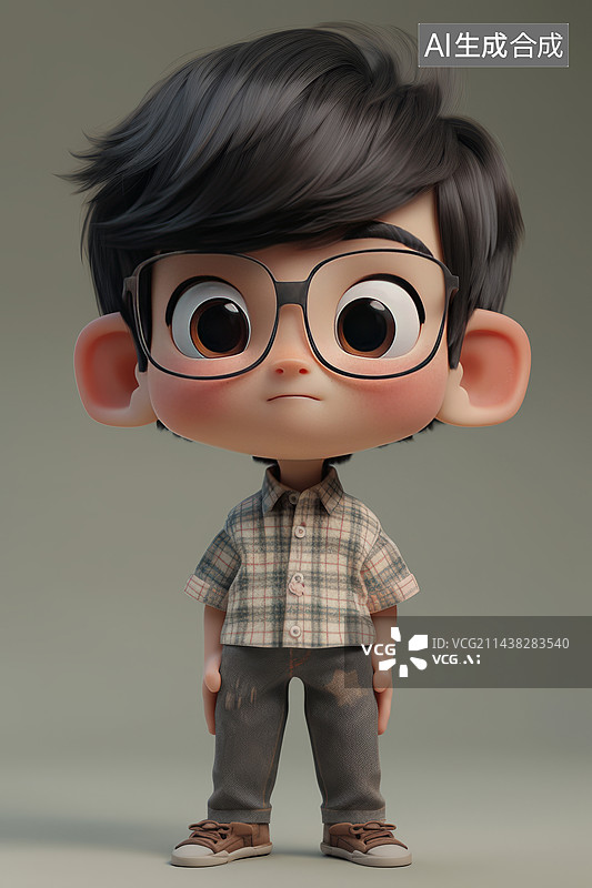 【AI数字艺术】3D三维模型时尚男孩图片素材