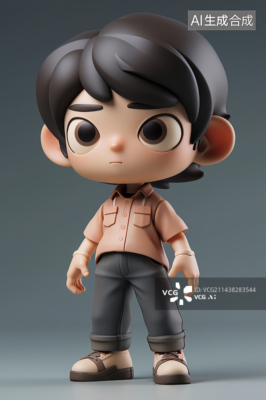 【AI数字艺术】3D三维模型时尚男孩图片素材