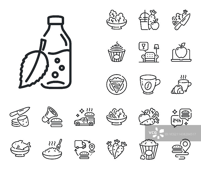 水瓶线条图标苏打水标志图片素材