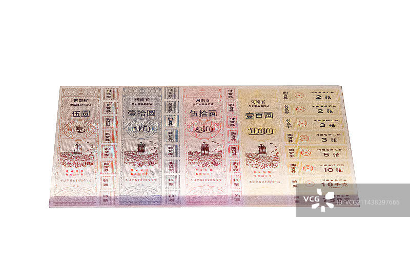 中国计划经济时代的票，证，券图片素材