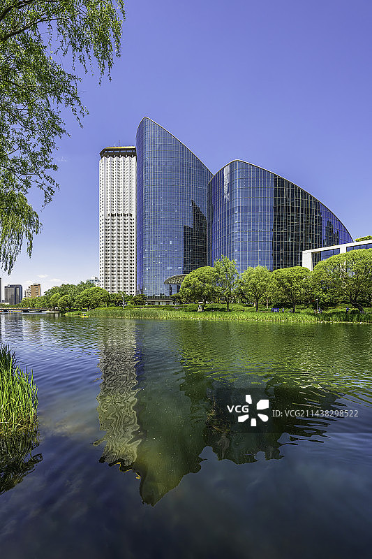 北京亮马河国际风情水岸风光图片素材