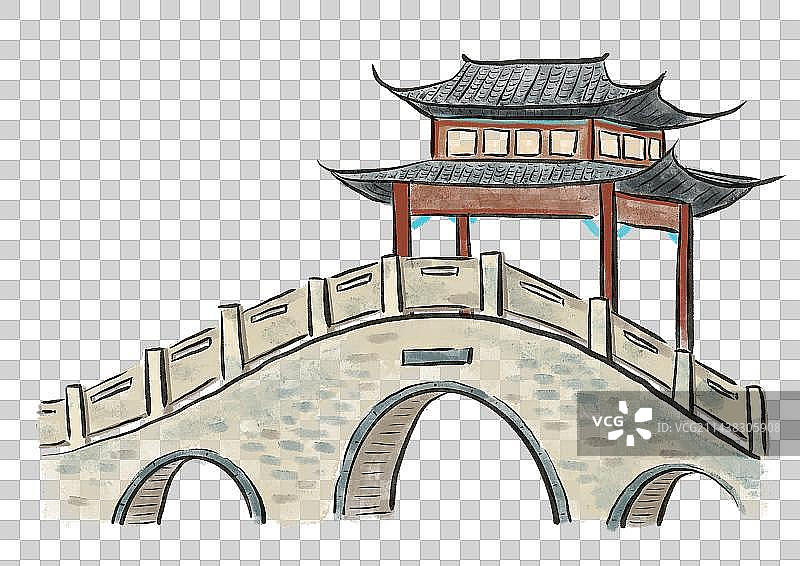 古风建筑园林元素图片素材