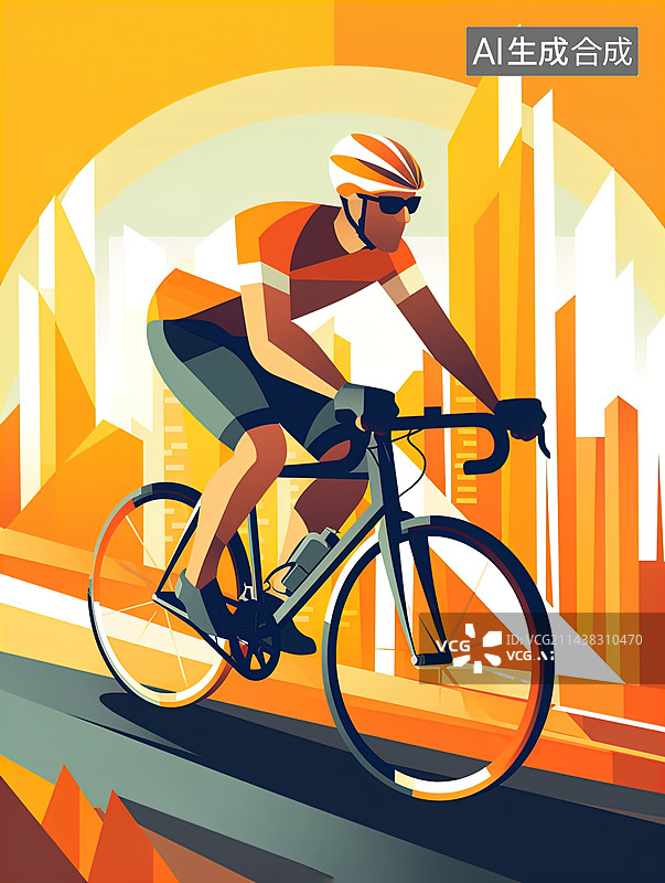 【AI数字艺术】自行车，骑行运动图片素材