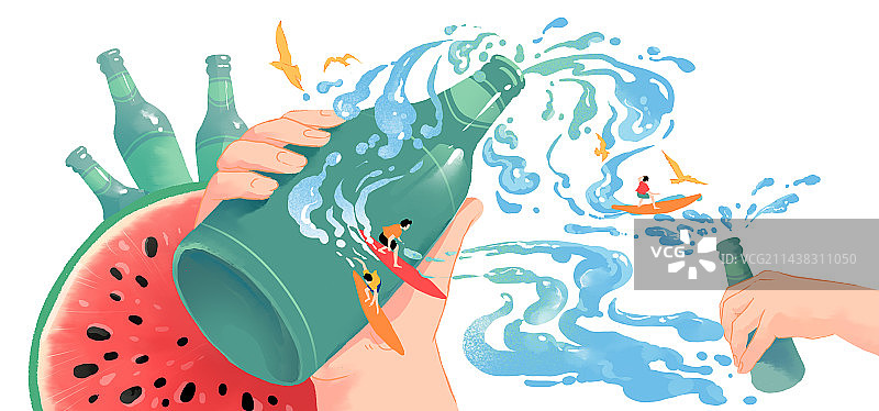 夏日啤酒狂欢图片素材