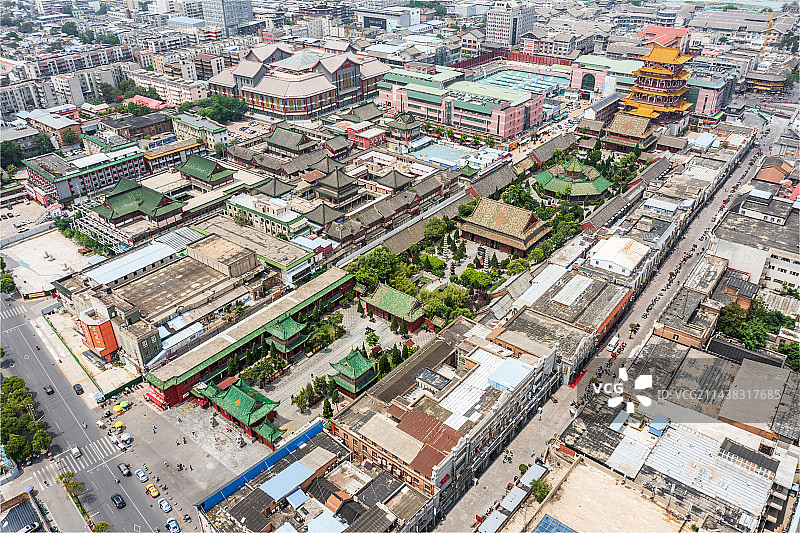 河南开封大相国寺户外航拍高视角图片素材