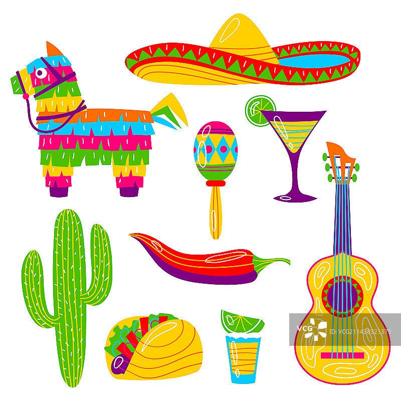 五月五墨西哥节日元素图片素材