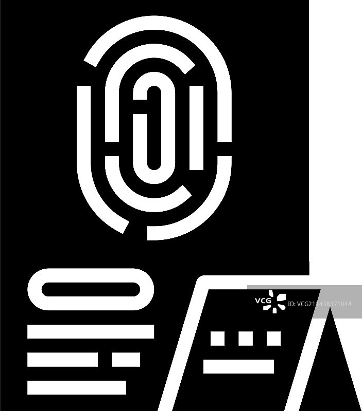 指纹犯罪字符图标图片素材
