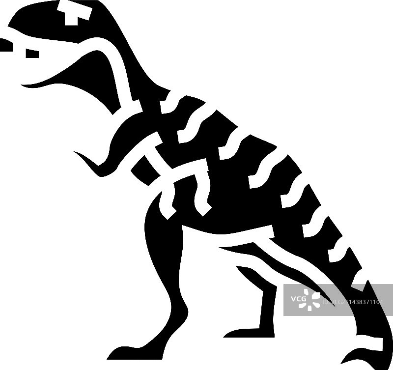 霸王龙恐龙动物字形图标图片素材