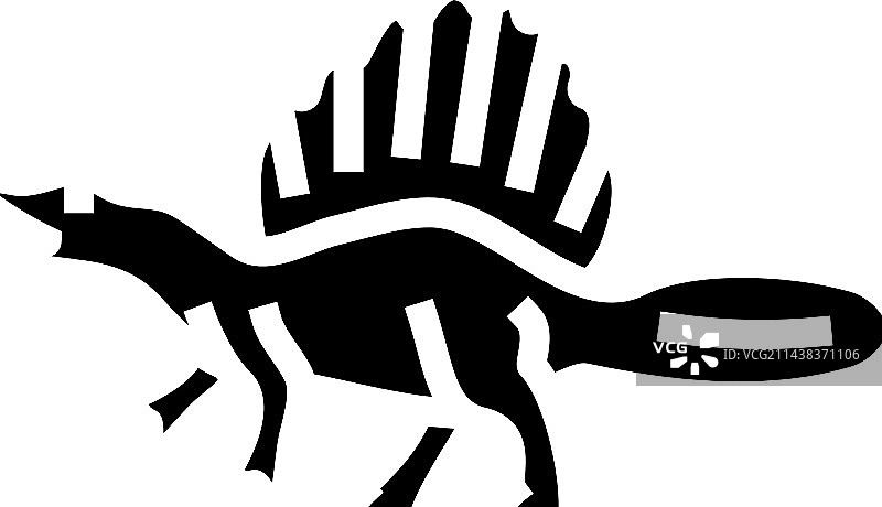 棘龙恐龙动物标志符号图片素材