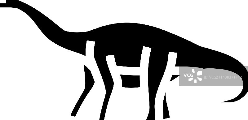 雷龙恐龙动物字形图标图片素材