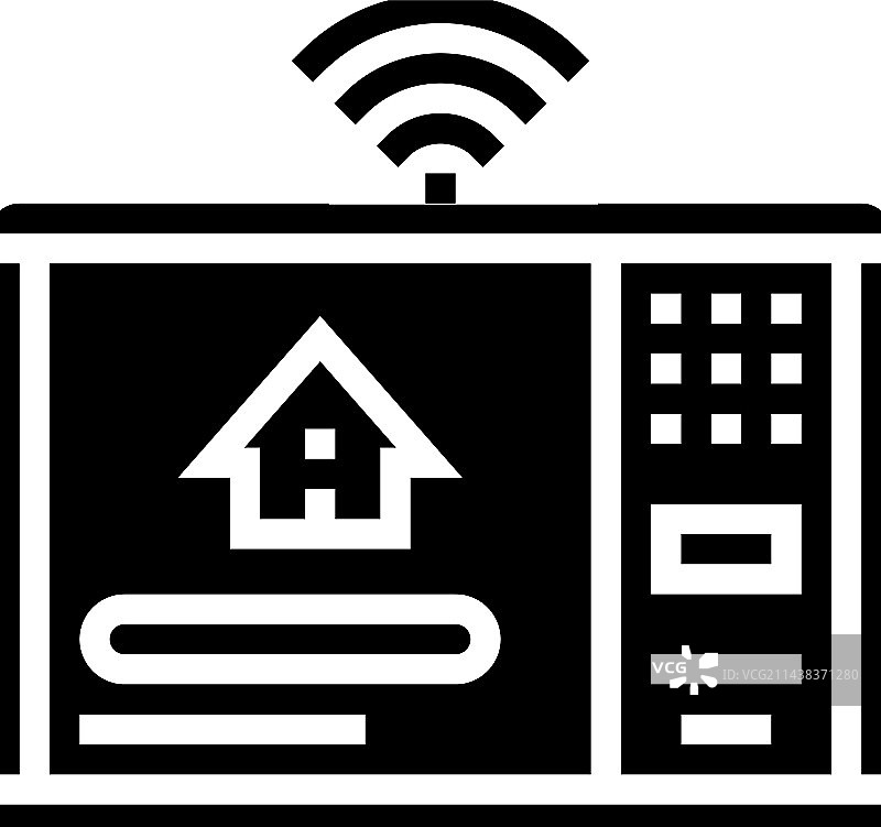 智能家居中心字形图标图片素材