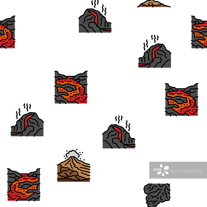 火山熔岩喷发自然景观图片素材