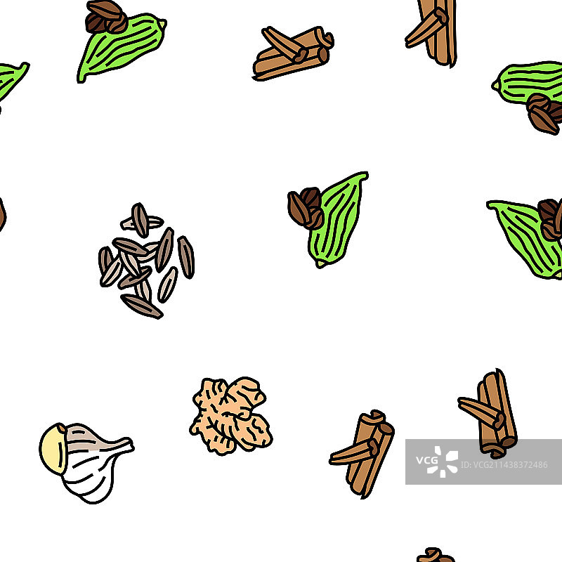 香料食用草本叶无缝图案图片素材