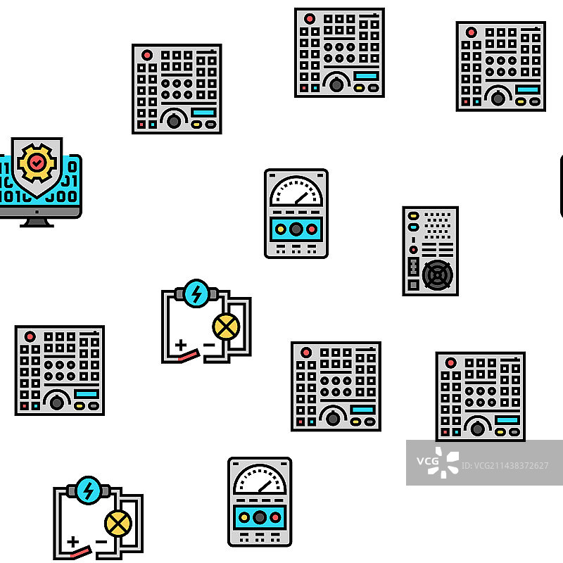 工程工具扳手无缝背景图片素材