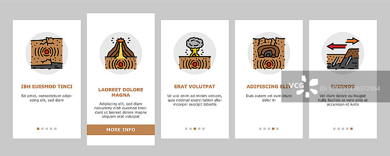 地震灾害裂缝引导页图标图片素材